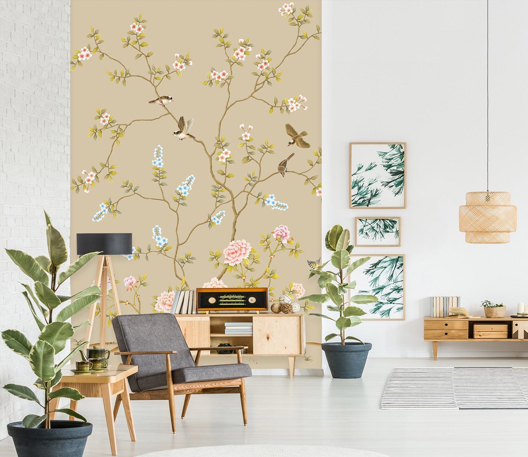 3D Bird Chinese Pattern 1399 Wall Murals Wallpaper AJ Wallpaper 2 