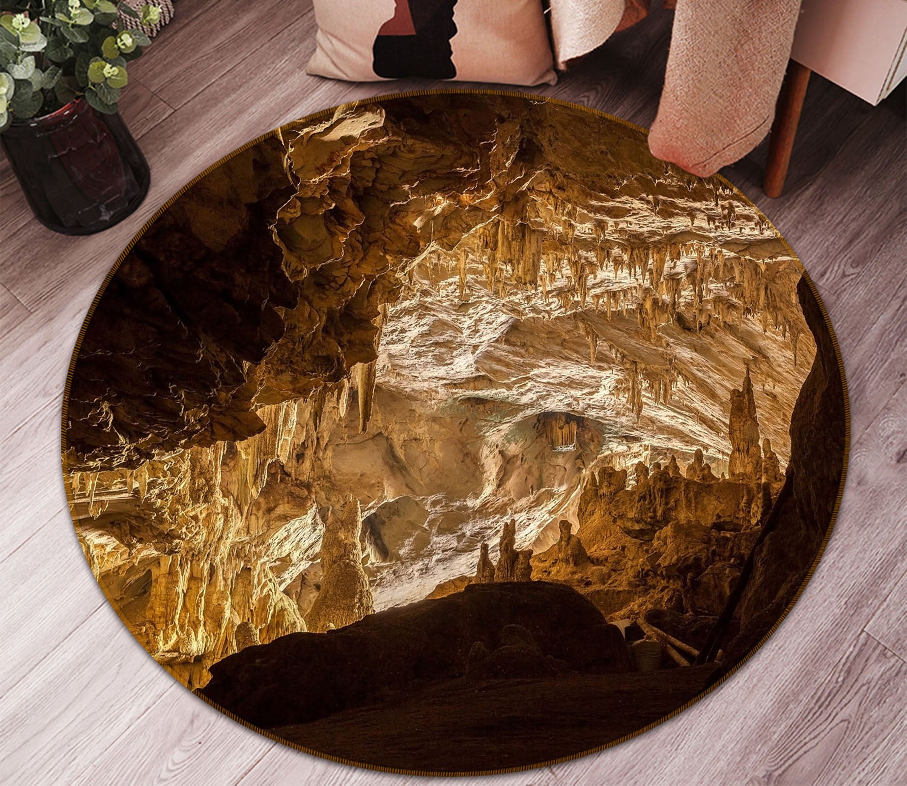 3D Grotto 72182 Round Non Slip Rug Mat