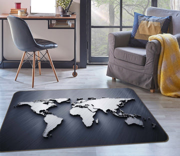 3D Pattern Patchwork 217 World Map Non Slip Rug Mat Mat AJ Creativity Home 
