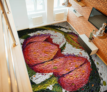 3D Red Lotus Bud 102163 Dena Tollefson Floor Mural