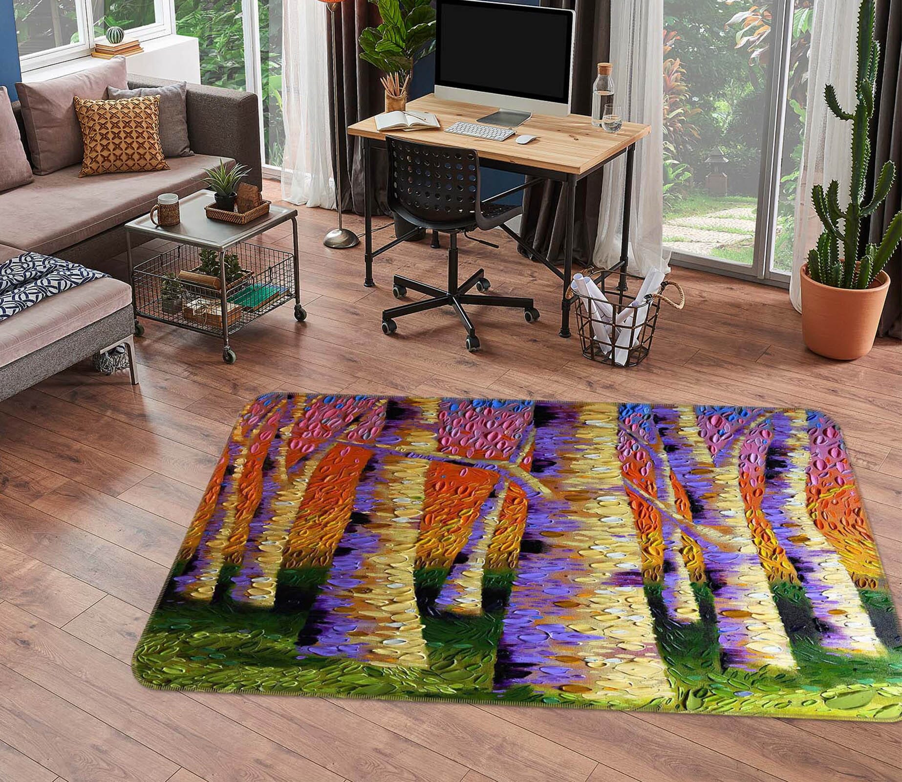 3D Rainbow Connection 1013 Dena Tollefson Rug Non Slip Rug Mat Mat AJ Creativity Home 