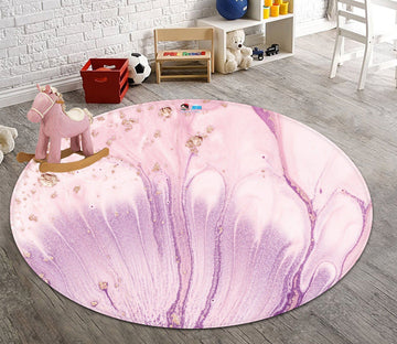 3D Pink Fan Shape 171 Round Non Slip Rug Mat Mat AJ Creativity Home 