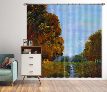 3D Winding River 217 Michael Tienhaara Curtain Curtains Drapes Curtains AJ Creativity Home 