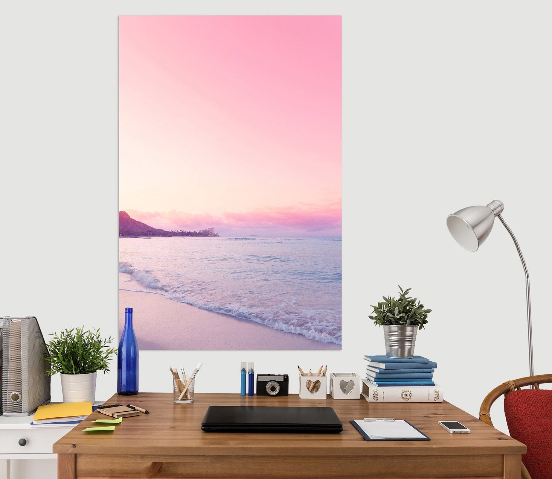 3D Pink Sky 028 Noirblanc777 Wall Sticker Wallpaper AJ Wallpaper 2 