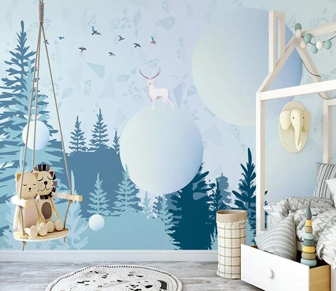 3D Forest Snow 2142 Wall Murals Wallpaper AJ Wallpaper 2 
