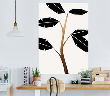 3D Black Leaves 111 Boris Draschoff Wall Sticker Wallpaper AJ Wallpaper 2 