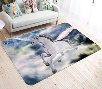 3D Flying Wings Unicorn 38 Non Slip Rug Mat Mat AJ Creativity Home 