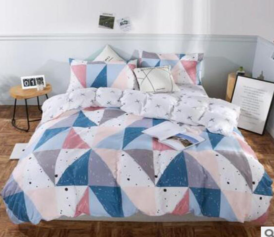 3D Triangle Stitching 30267 Bed Pillowcases Quilt
