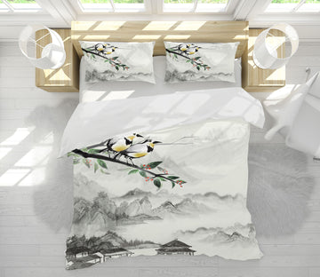 3D Mountains Rivers 16010 Bed Pillowcases Quilt
