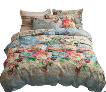3D Flower Pattern 14107 Bed Pillowcases Quilt