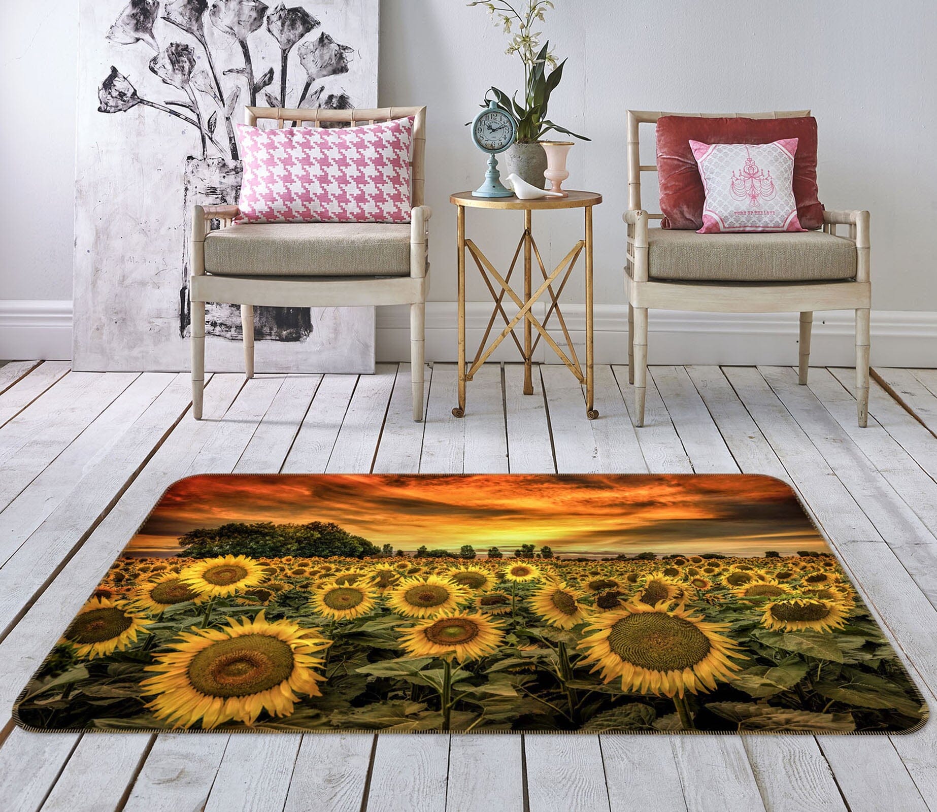 3D Sunflower Estate 1168 Marco Carmassi Rug Non Slip Rug Mat Mat AJ Creativity Home 