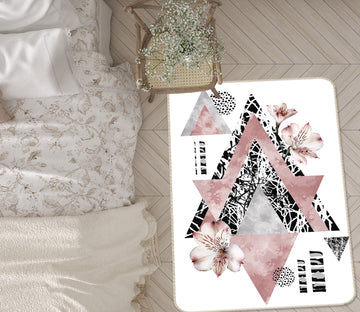 3D Triangle Pattern 37127 Non Slip Rug Mat