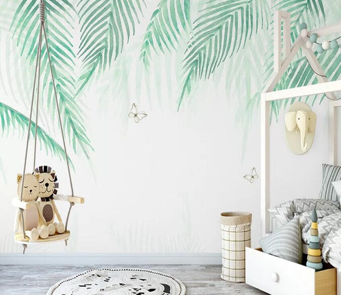 3D Green Leaf 2162 Wall Murals Wallpaper AJ Wallpaper 2 