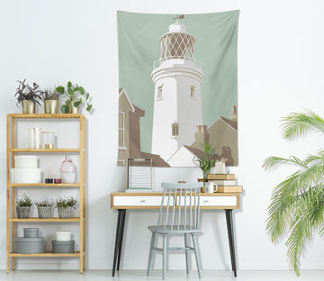 3D White Building 5382 Steve Read Tapestry Hanging Cloth Hang