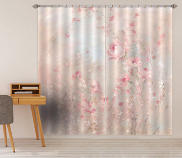 3D Pink Flowers 046 Debi Coules Curtain Curtains Drapes Curtains AJ Creativity Home 
