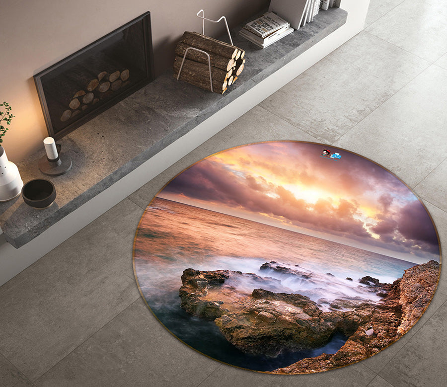 3D Stone 66200 Round Non Slip Rug Mat