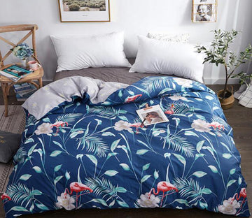 3D Grass Flamingo 3141 Bed Pillowcases Quilt