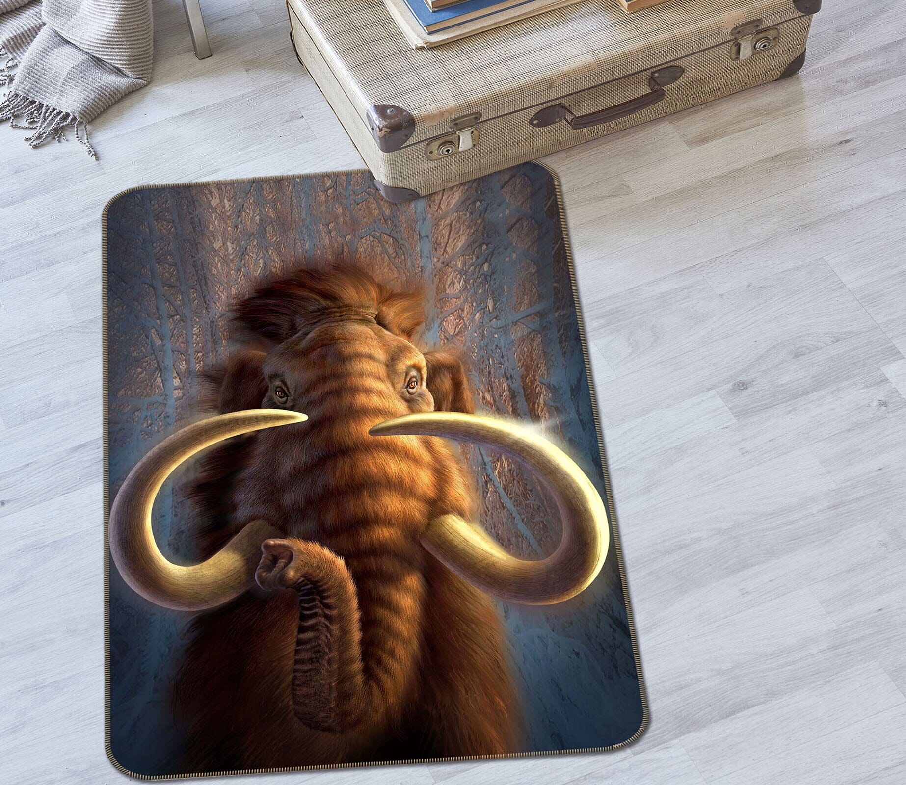 3D Mammoth 1073 Jerry LoFaro Rug Non Slip Rug Mat Mat AJ Creativity Home 