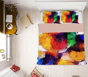 3D Multicolored Pattern 15202 Bed Pillowcases Quilt