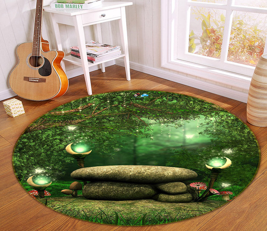 3D Stone 66191 Round Non Slip Rug Mat