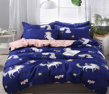 3D Unicorn 7149 Bed Pillowcases Quilt