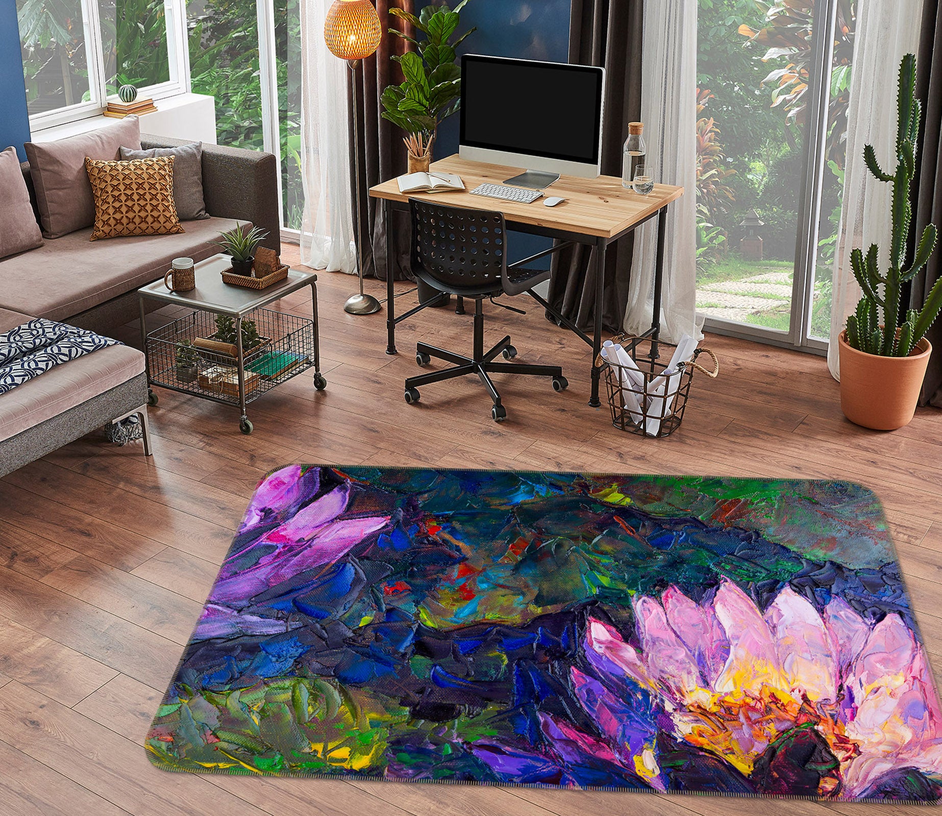 3D Flower 30184 Non Slip Rug Mat
