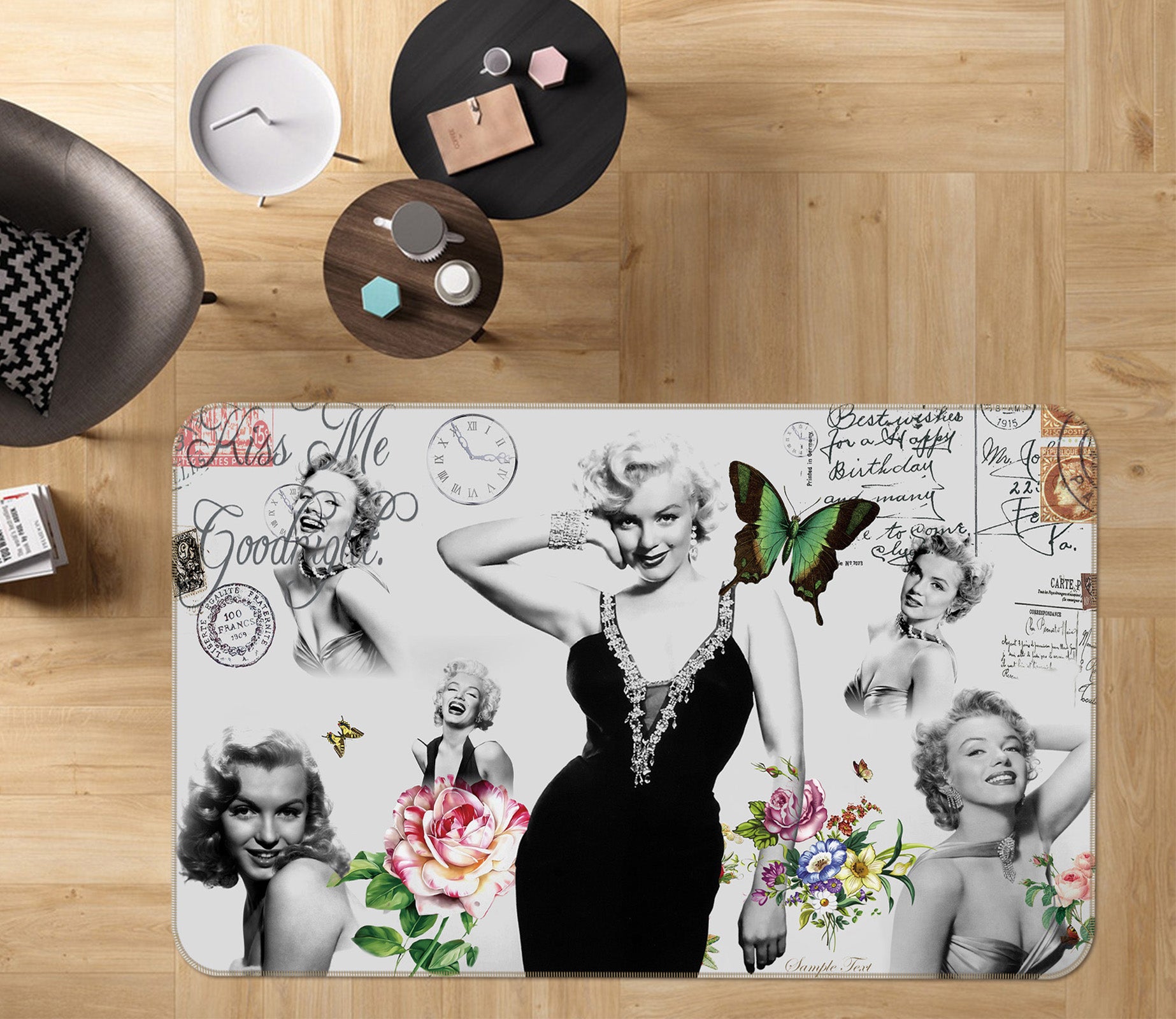 3D Marilyn Monroe 65111 Non Slip Rug Mat