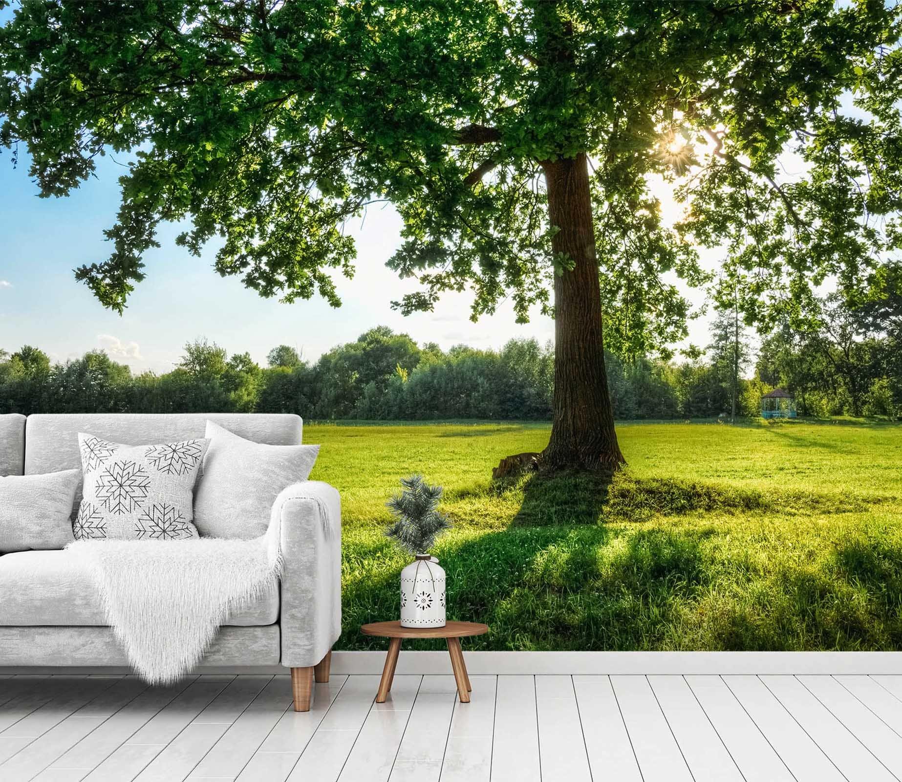 3D Beautiful Oak Tree 31 Wall Murals Wallpaper AJ Wallpaper 2 