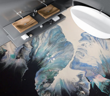 3D Blue Black Watercolor Pattern 98201 Valerie Latrice Floor Mural