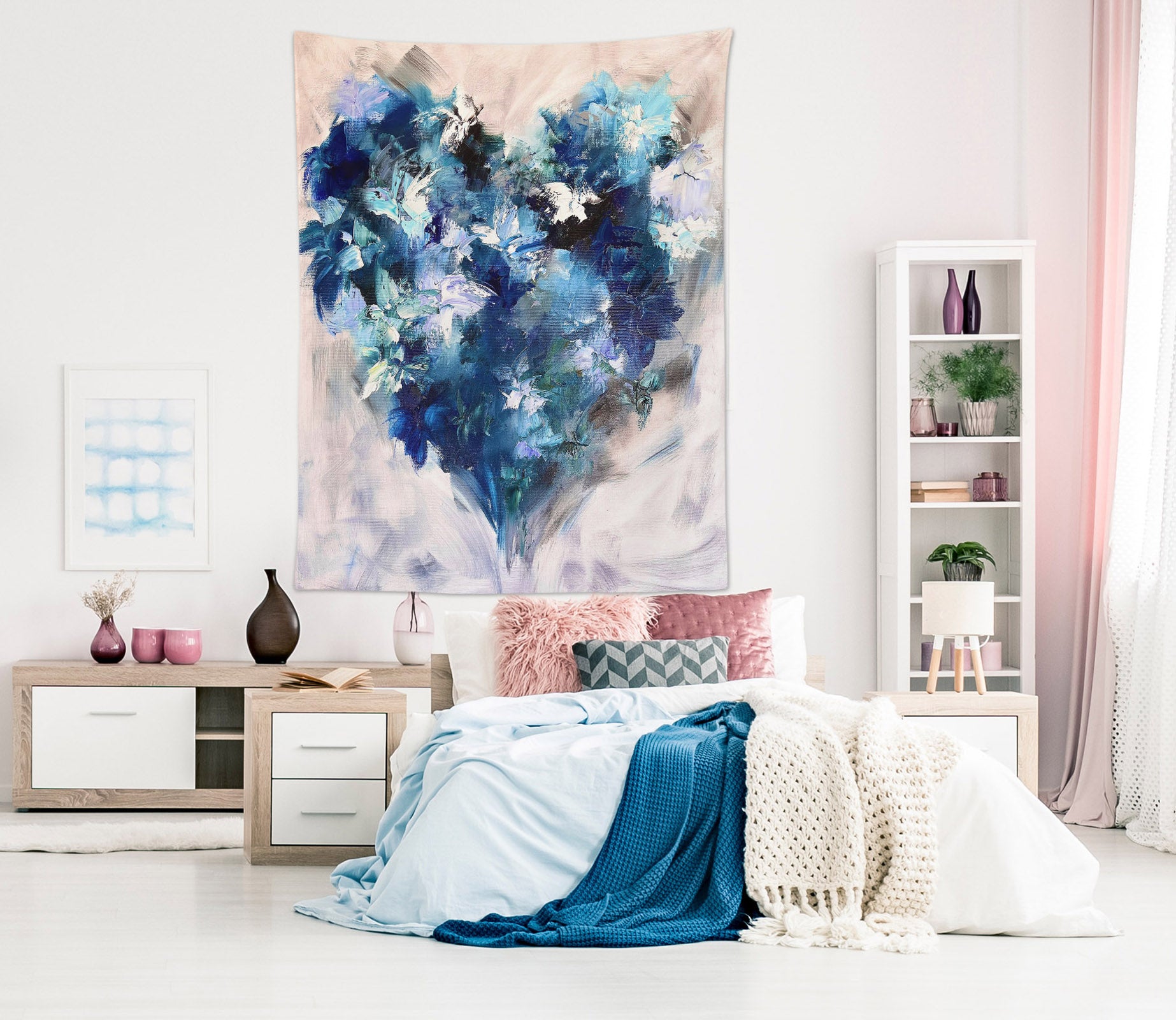 3D Blue Graffiti 3770 Skromova Marina Tapestry Hanging Cloth Hang