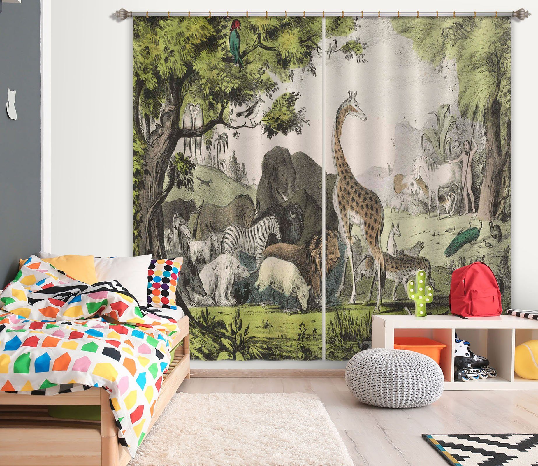 3D Animal Home 041 Andrea haase Curtain Curtains Drapes Curtains AJ Creativity Home 