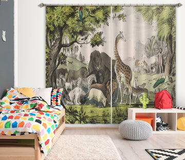 3D Animal Home 041 Andrea haase Curtain Curtains Drapes Curtains AJ Creativity Home 