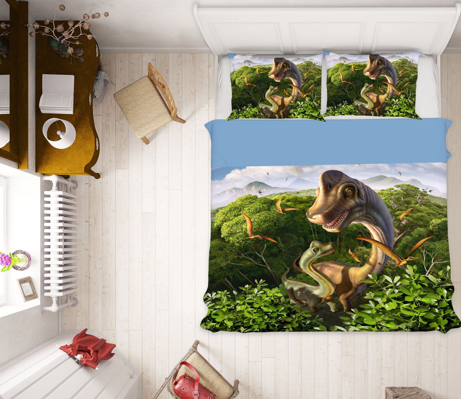 3D Brachiosaurus 2102 Jerry LoFaro bedding Bed Pillowcases Quilt Quiet Covers AJ Creativity Home 