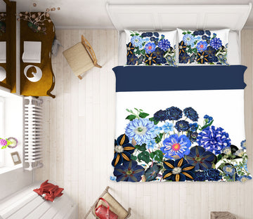 3D Blue Flower Bush 18158 Uta Naumann Bedding Bed Pillowcases Quilt