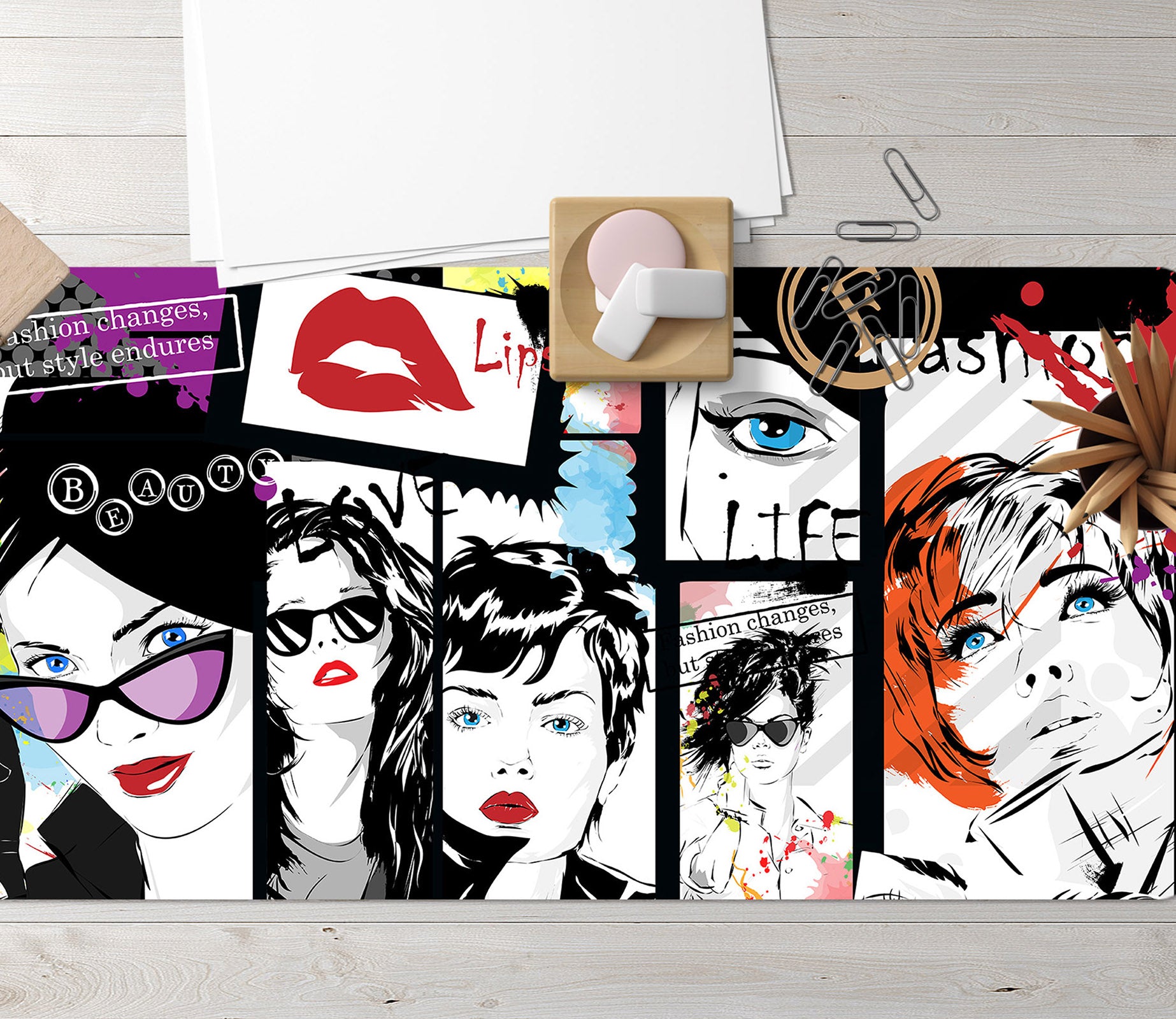 3D Many Woman 17126 Desk Mat