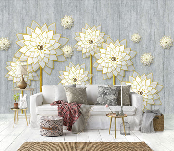 3D White Lotus 2069 Wall Murals Wallpaper AJ Wallpaper 2 
