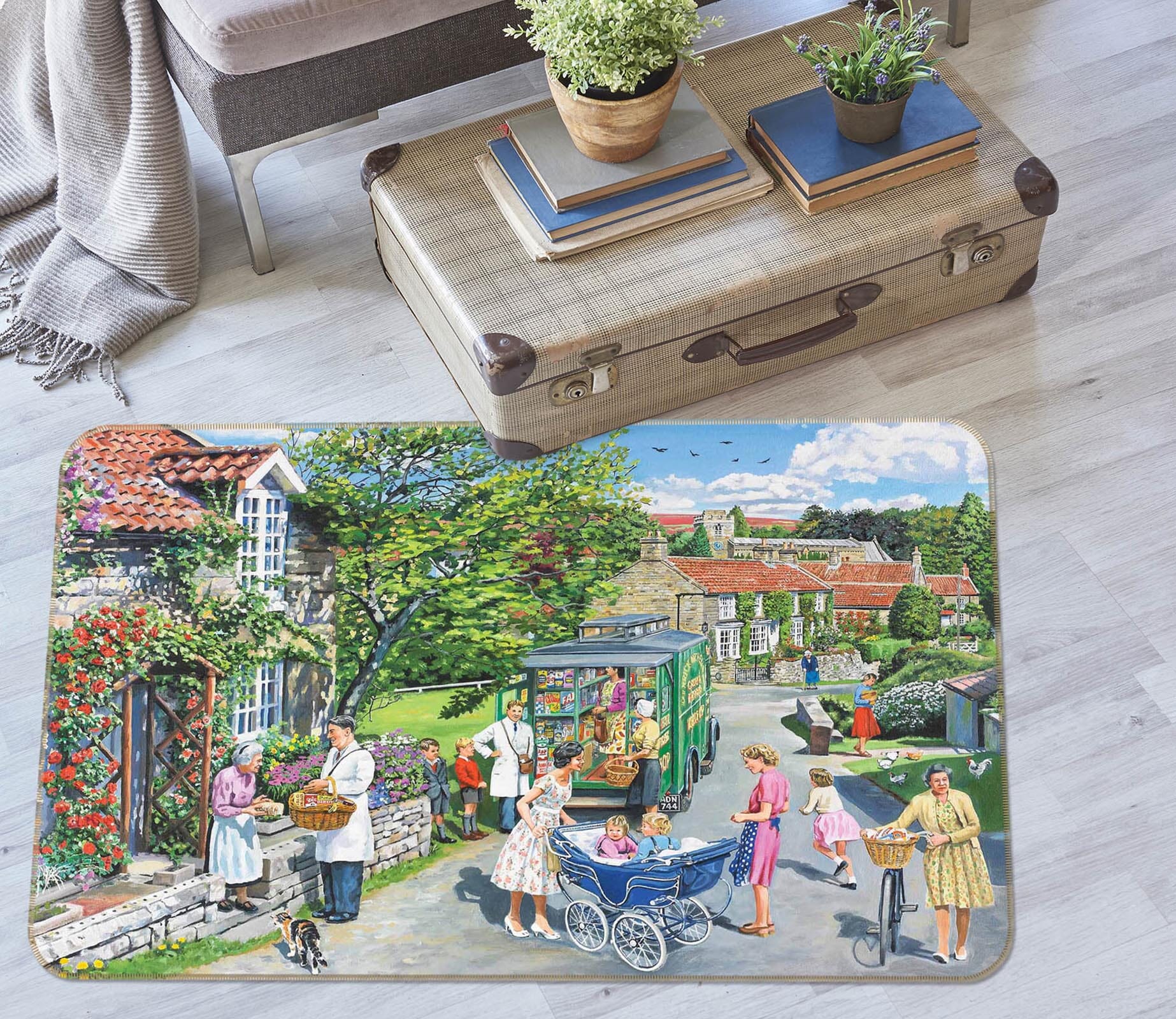 3D The Mobile Shop 1111 Trevor Mitchell Rug Non Slip Rug Mat Mat AJ Creativity Home 