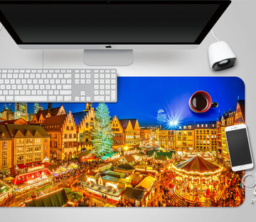 3D Golden House 51193 Christmas Desk Mat Xmas