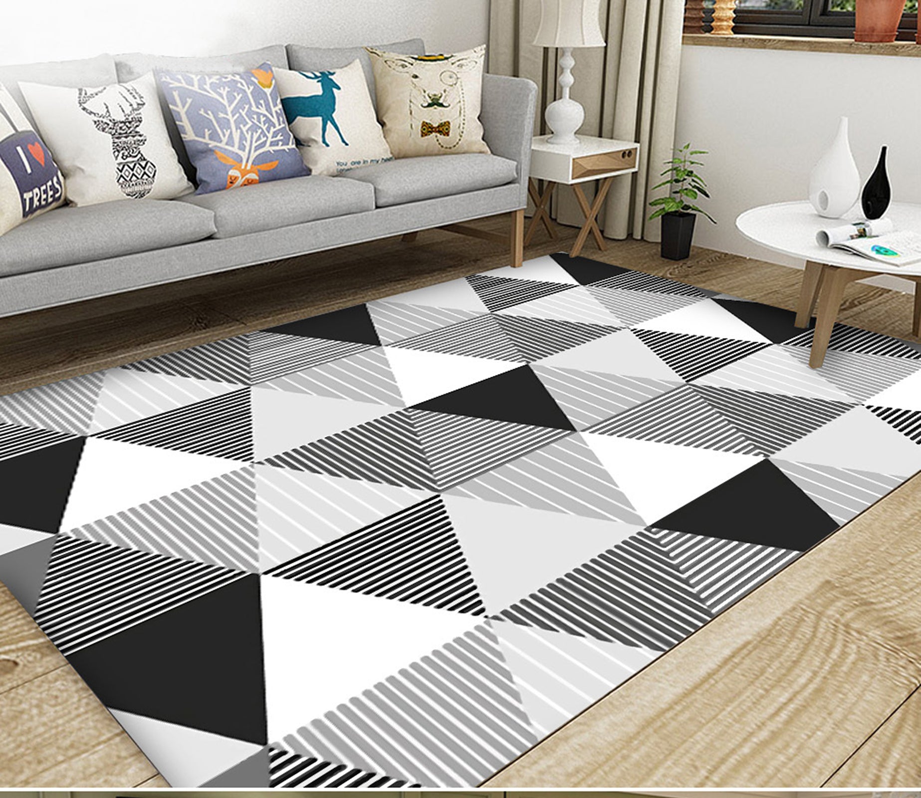3D Colored Geometric Pattern WG549 Non Slip Rug Mat Mat AJ Creativity Home 