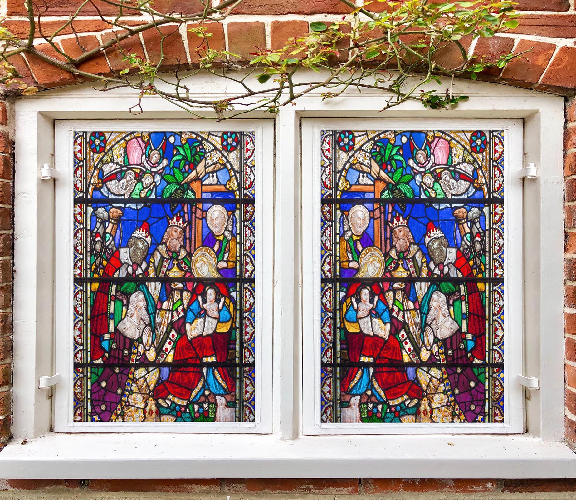 3D Believer Noble 067 Window Film Print Sticker Cling Stained Glass UV Block