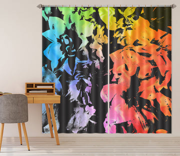 3D Colored Flower 19181 Shandra Smith Curtain Curtains Drapes