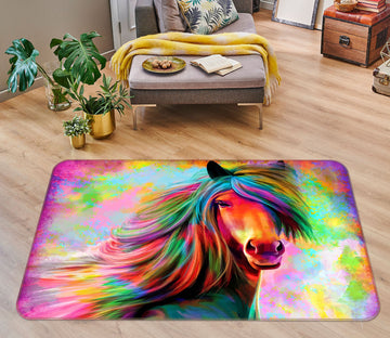 3D Colorful Horse 30222 Non Slip Rug Mat