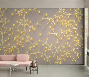 3D Golden Lute WC131 Wall Murals