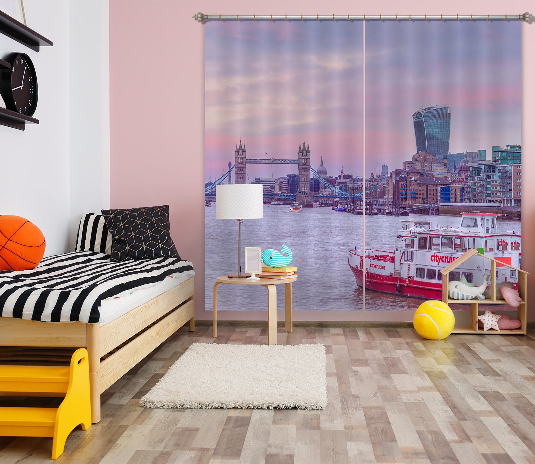 3D Sea Ship 6602 Assaf Frank Curtain Curtains Drapes