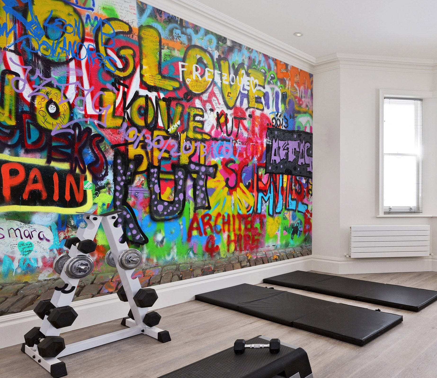 3D Color Graffiti 251 Wall Murals Wallpaper AJ Wallpaper 2 