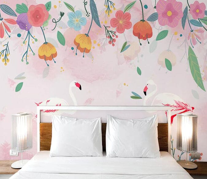3D Colored Flowers 1504 Wall Murals Wallpaper AJ Wallpaper 2 