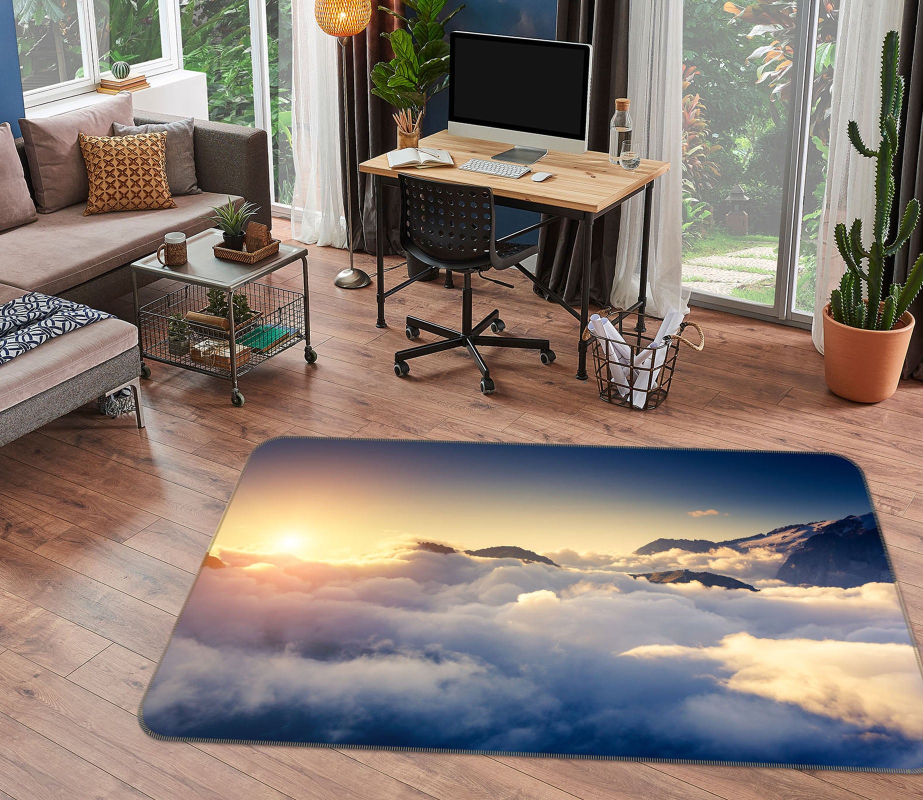 3D Clouds 34205 Non Slip Rug Mat