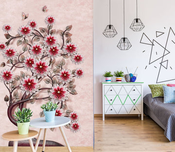 3D Purple Flowers 1846 Wall Murals Wallpaper AJ Wallpaper 2 