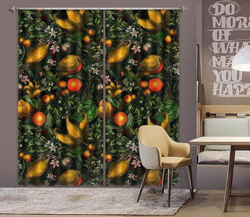 3D Golden Fruit 124 Uta Naumann Curtain Curtains Drapes Curtains AJ Creativity Home 