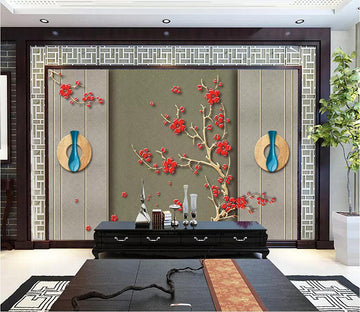 3D Red Plum 1688 Wall Murals Wallpaper AJ Wallpaper 2 